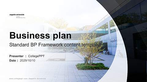 Zeppelin University Competition/Entrepreneurship Contest PPT Template