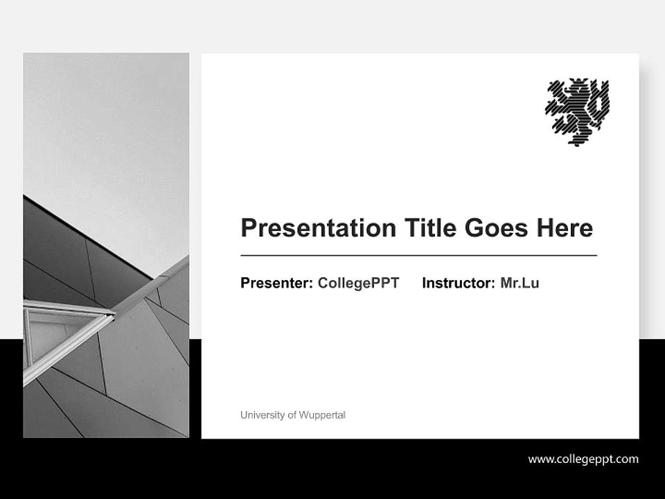 University of Wuppertal General PPT Template4:3 ratio PPT effect preview image6