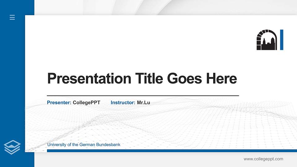 University of the German Bundesbank Thesis Proposal/Graduation Defense PPT Template16:9 ratio PPT effect preview image