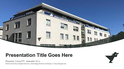 Wismar University of Applied Sciences：Technology, Business and Design Course/Courseware Creation PPT Template