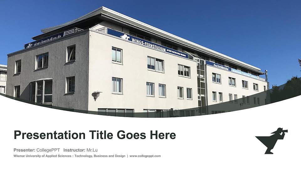 Wismar University of Applied Sciences：Technology, Business and Design Course/Courseware Creation PPT Template16:9 ratio PPT effect preview image