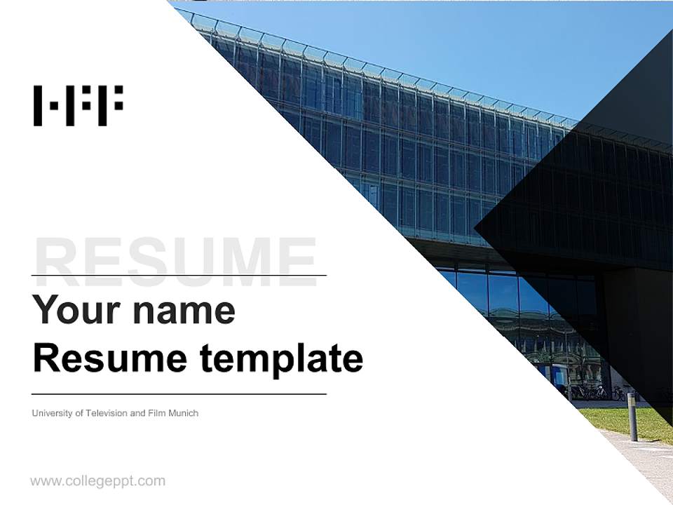 University of Television and Film Munich Resume PPT Template4:3 ratio PPT effect preview image5