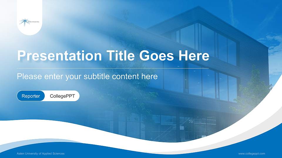 Aalen University of Applied Sciences Lecture Sharing and Networking Event PPT Template16:9 ratio PPT effect preview image