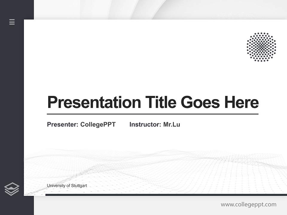 University of Stuttgart Thesis Proposal/Graduation Defense PPT Template4:3 ratio PPT effect preview image5