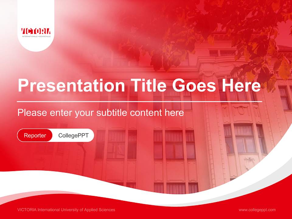 VICTORIA International University of Applied Sciences Lecture Sharing and Networking Event PPT Template4:3 ratio PPT effect preview image4