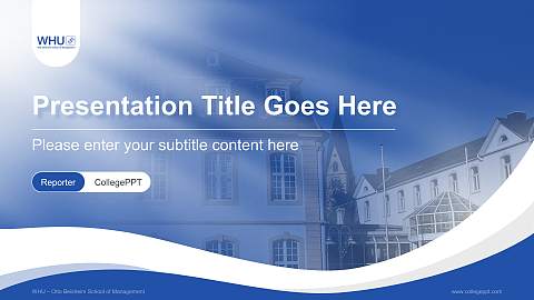 WHU – Otto Beisheim School of Management Lecture Sharing and Networking Event PPT Template