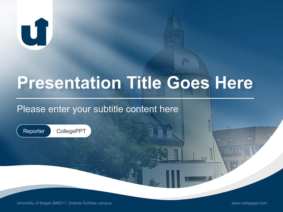 University of Siegen – Unteres Schloss campus Lecture Sharing and Networking Event PPT Template4:3 ratio PPT effect preview image4