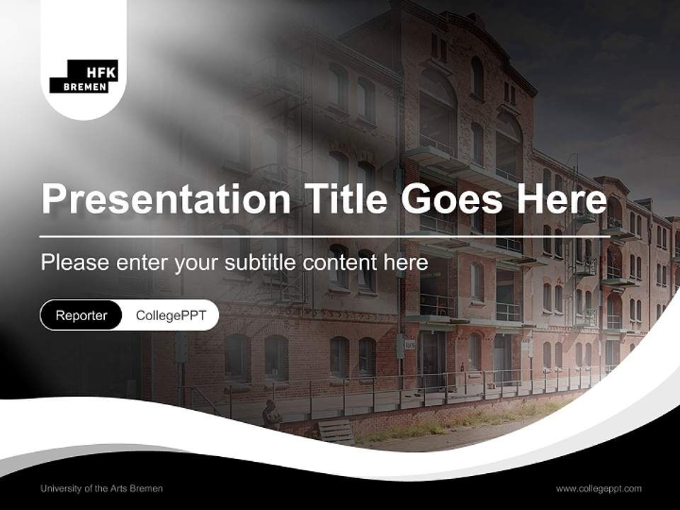 University of the Arts Bremen Lecture Sharing and Networking Event PPT Template4:3 ratio PPT effect preview image4