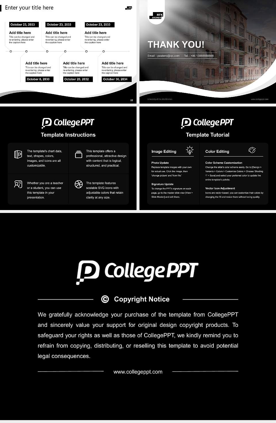 University of the Arts Bremen Lecture Sharing and Networking Event PPT Template4:3 ratio PPT effect preview image4