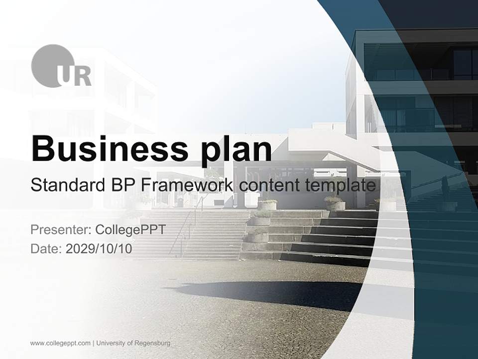 University of Regensburg Competition/Entrepreneurship Contest PPT Template4:3 ratio PPT effect preview image9