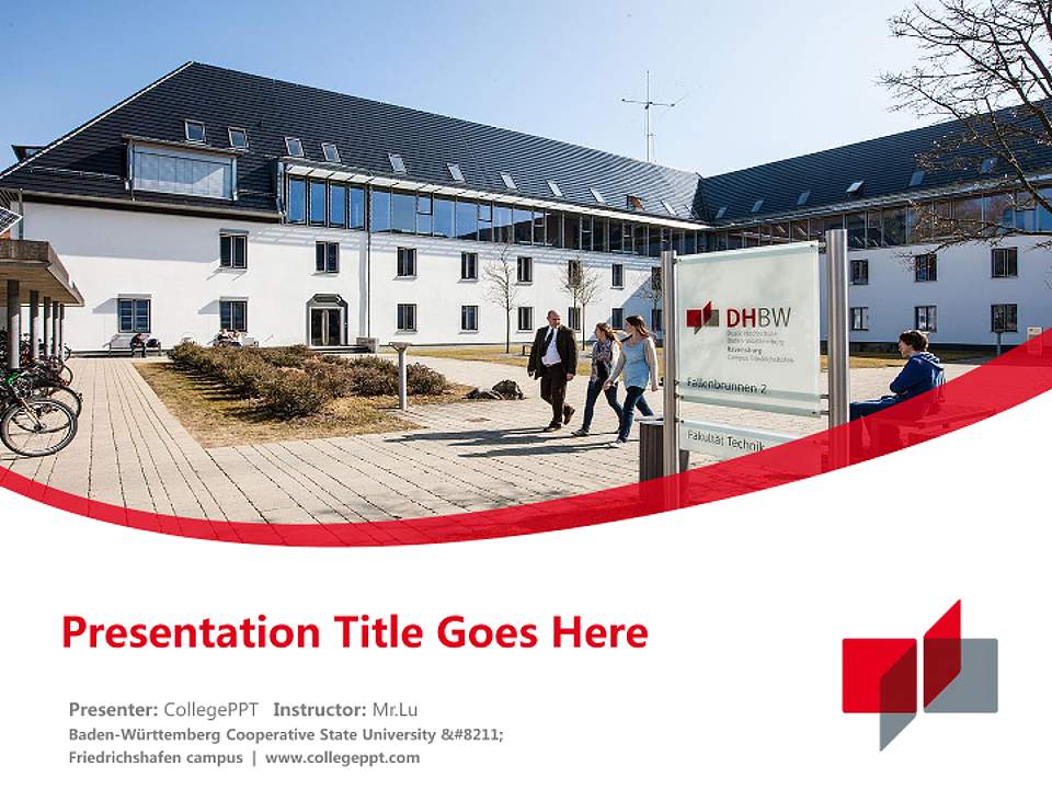 Baden-Württemberg Cooperative State University – Friedrichshafen campus Course/Courseware Creation PPT Template4:3 ratio PPT effect preview image5