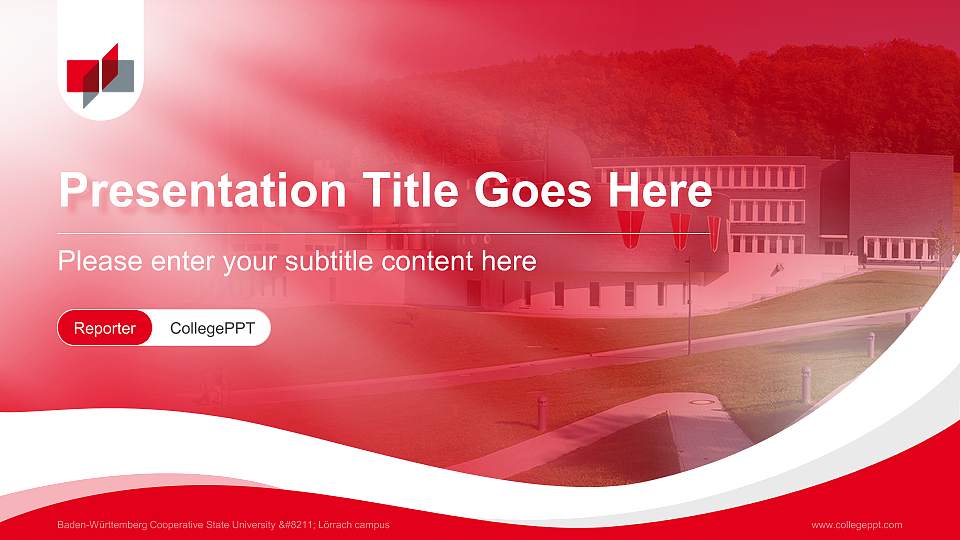 Baden-Württemberg Cooperative State University – Lörrach campus Lecture Sharing and Networking Event PPT Template16:9 ratio PPT effect preview image