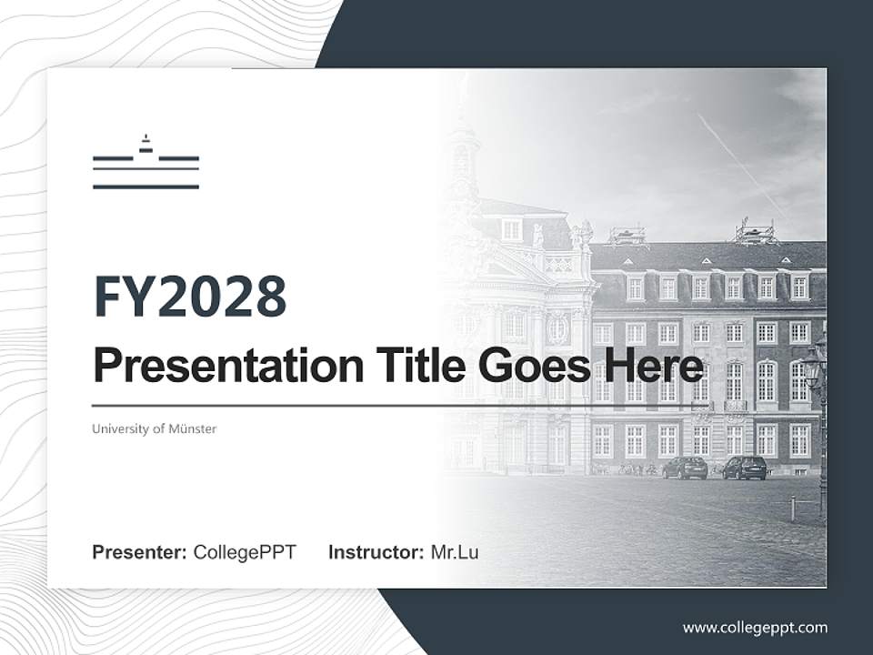 University of Münster Academic Presentation/Research Findings Report PPT Template4:3 ratio PPT effect preview image5