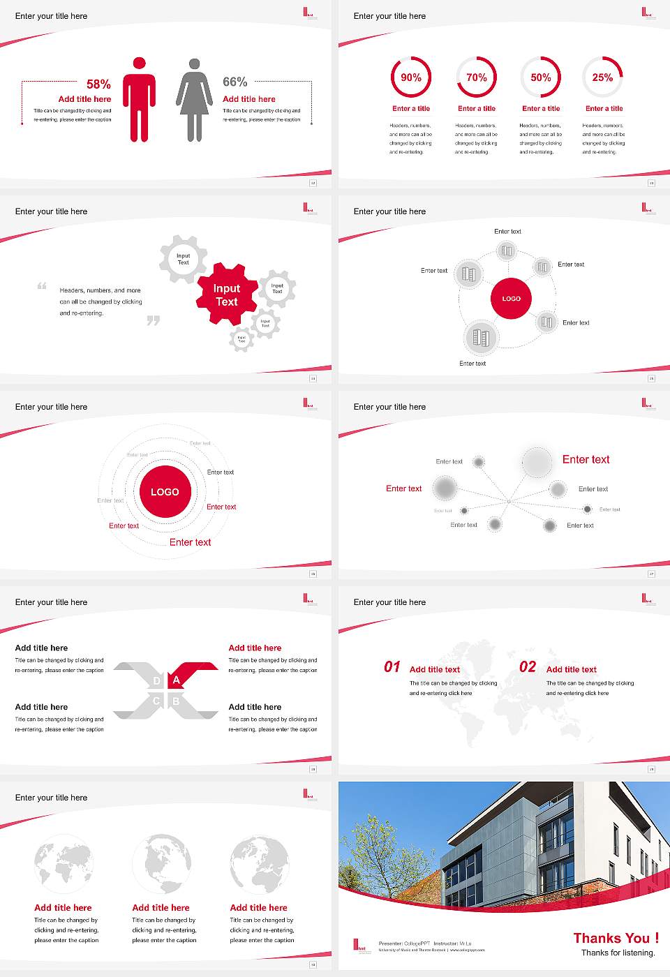 University of Music and Theatre Rostock Course/Courseware Creation PPT Template16:9 ratio PPT effect preview image4