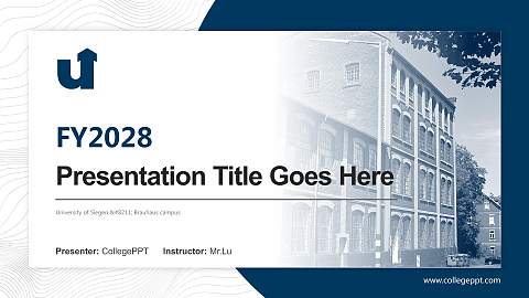 University of Siegen – Brauhaus campus Academic Presentation/Research Findings Report PPT Template