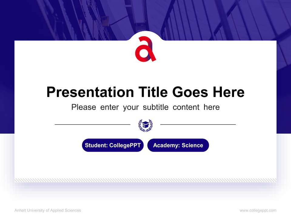 Anhalt University of Applied Sciences National Scholarship Defense PPT Template4:3 ratio PPT effect preview image4