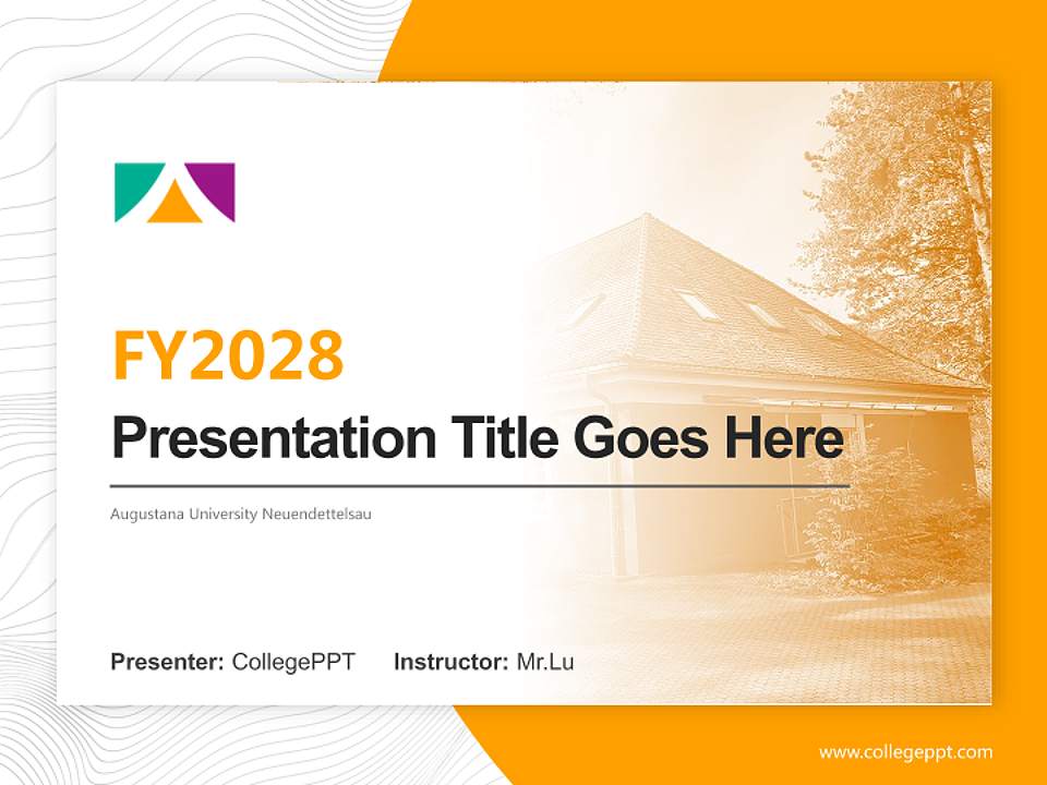 Augustana University Neuendettelsau Academic Presentation/Research Findings Report PPT Template4:3 ratio PPT effect preview image5