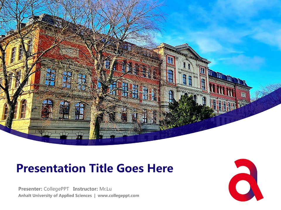 Anhalt University of Applied Sciences Course/Courseware Creation PPT Template4:3 ratio PPT effect preview image5