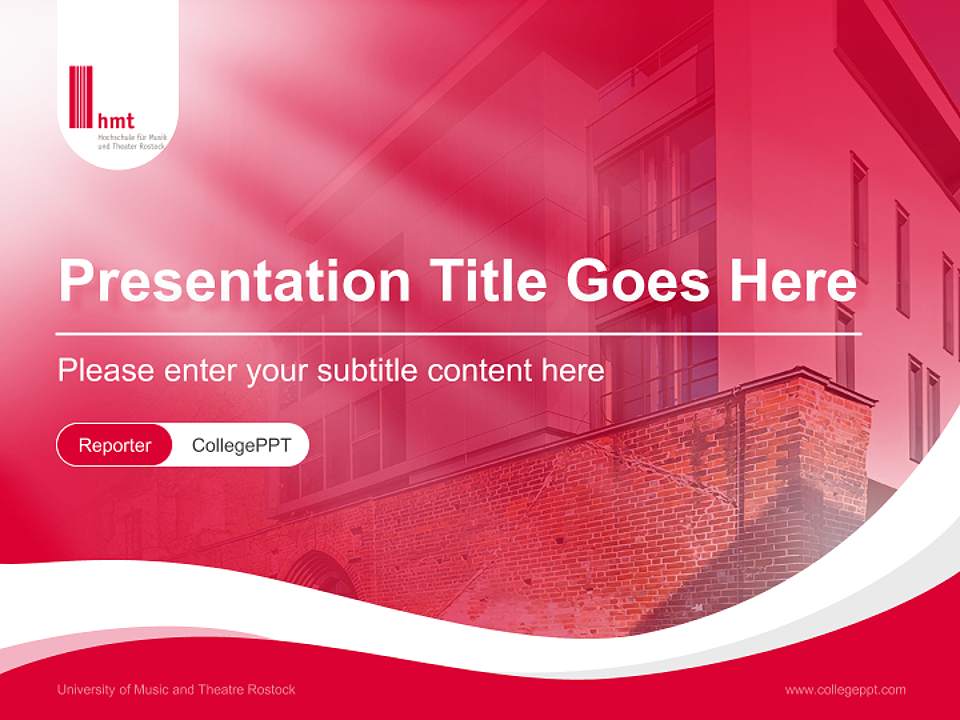 University of Music and Theatre Rostock Lecture Sharing and Networking Event PPT Template4:3 ratio PPT effect preview image4