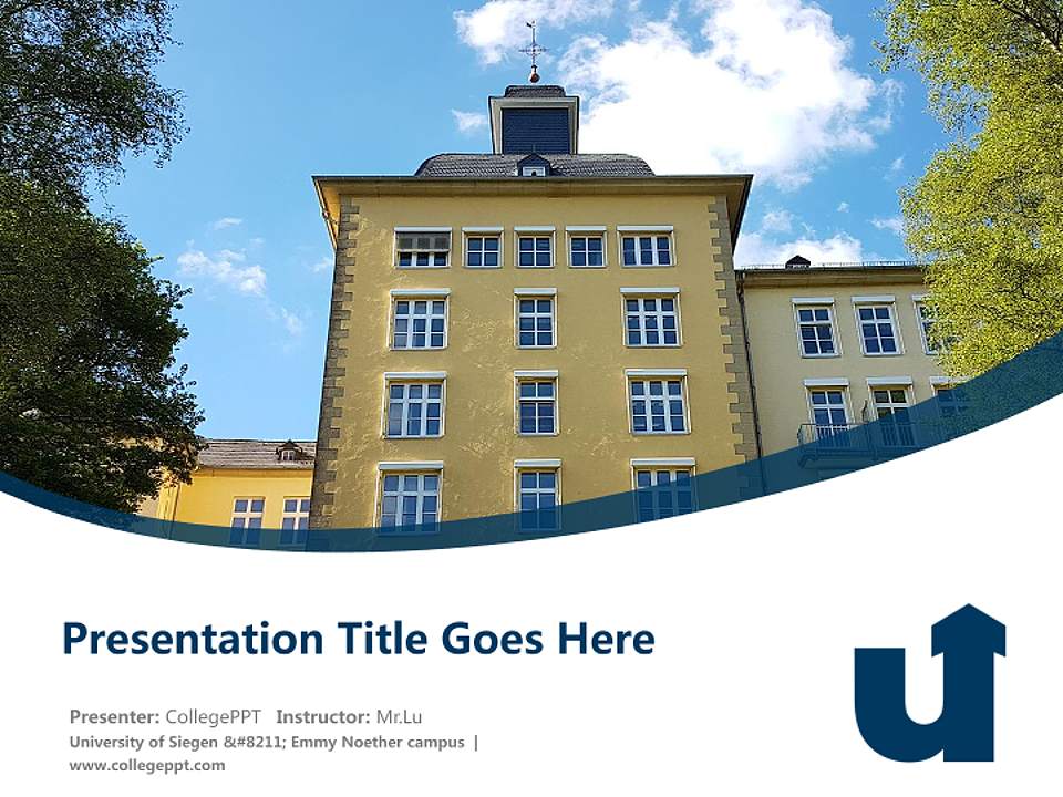 University of Siegen – Emmy Noether campus Course/Courseware Creation PPT Template4:3 ratio PPT effect preview image5