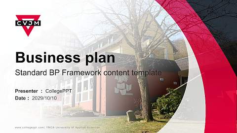 YMCA University of Applied Sciences Competition/Entrepreneurship Contest PPT Template