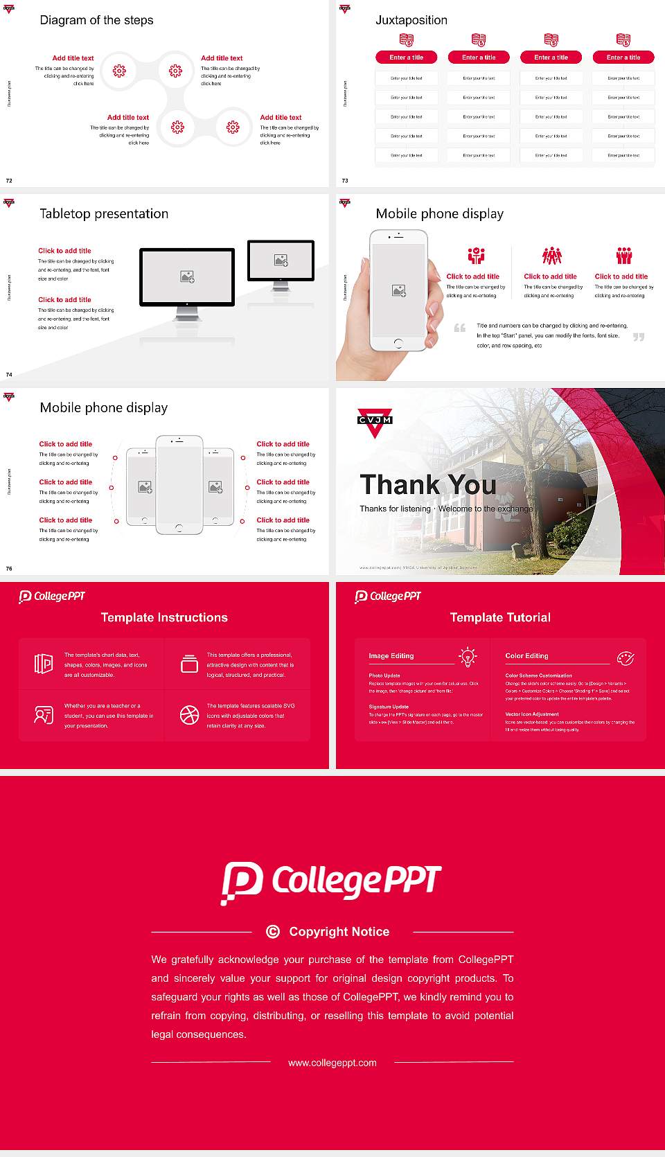 YMCA University of Applied Sciences Competition/Entrepreneurship Contest PPT Template16:9 ratio PPT effect preview image9