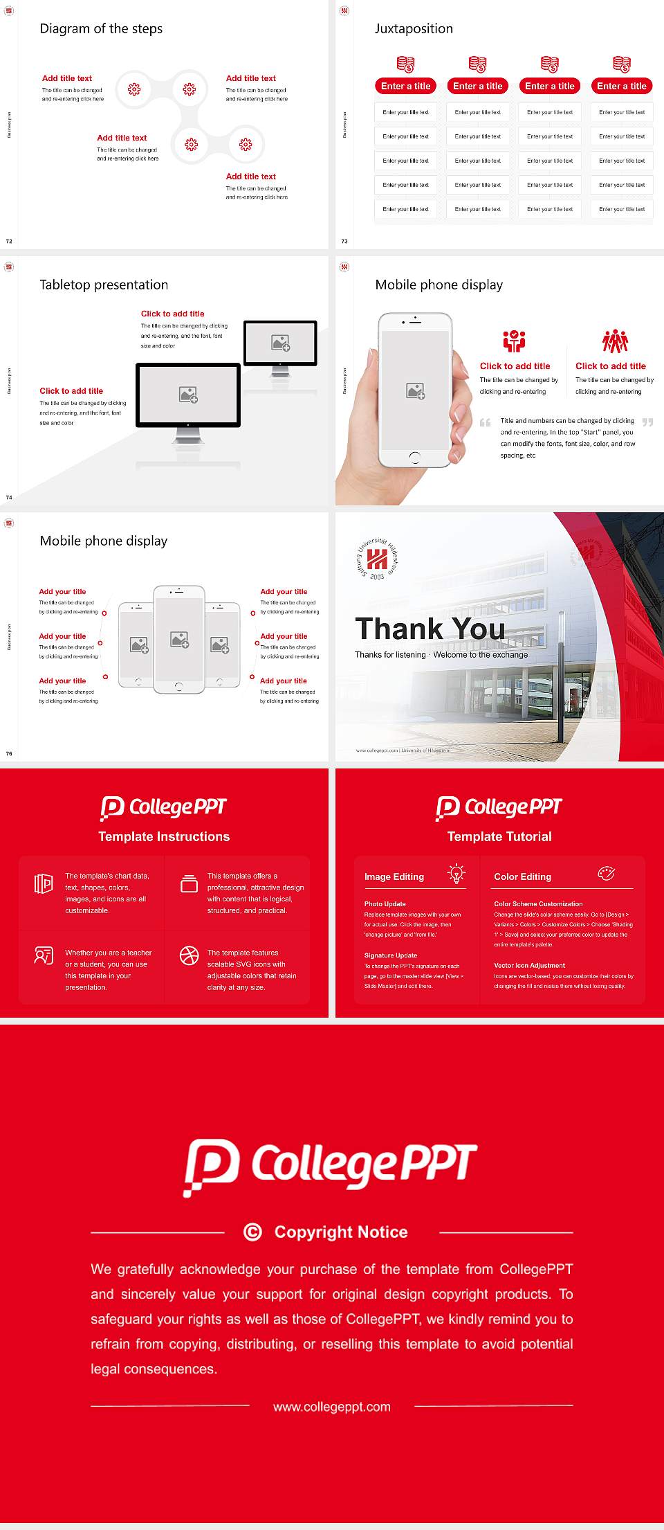 University of Hildesheim Competition/Entrepreneurship Contest PPT Template4:3 ratio PPT effect preview image9