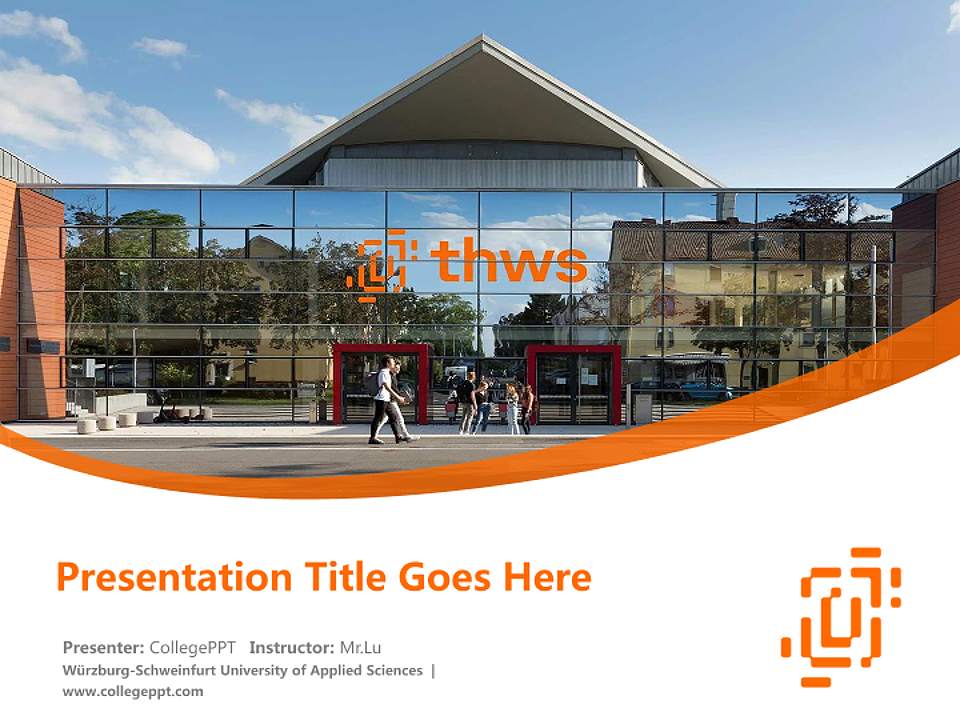 Würzburg-Schweinfurt University of Applied Sciences Course/Courseware Creation PPT Template4:3 ratio PPT effect preview image5