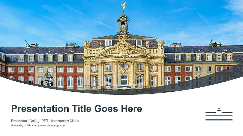 University of Münster Course/Courseware Creation PPT Template16:9 ratio PPT effect preview image