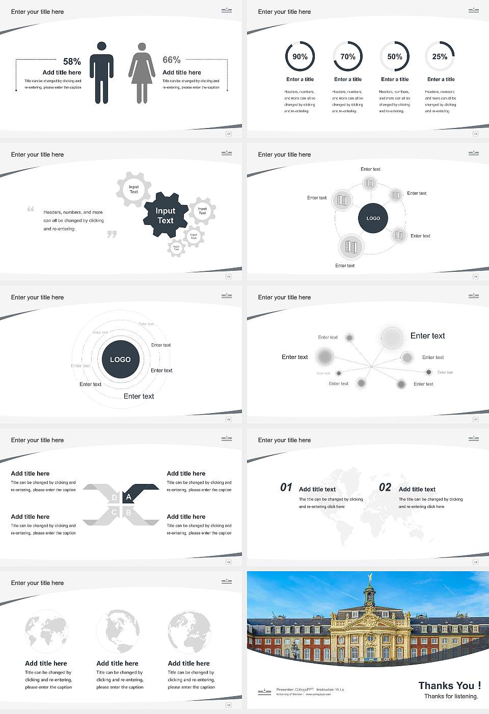 University of Münster Course/Courseware Creation PPT Template16:9 ratio PPT effect preview image4