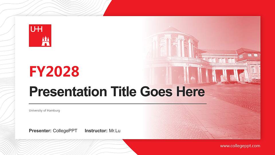 University of Hamburg Academic Presentation/Research Findings Report PPT Template16:9 ratio PPT effect preview image