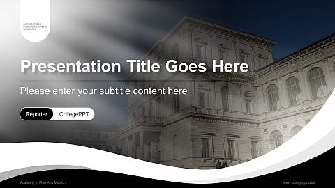 Academy of Fine Arts Munich Lecture Sharing and Networking Event PPT Template