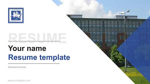 Allensbach University Resume PPT Template