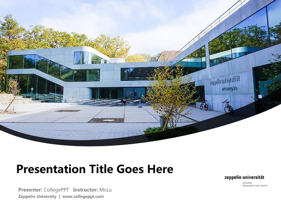 Zeppelin University Course/Courseware Creation PPT Template4:3 ratio PPT effect preview image5