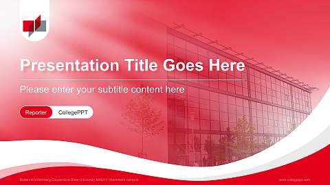 Baden-Württemberg Cooperative State University – Mannheim campus Lecture Sharing and Networking Event PPT Template