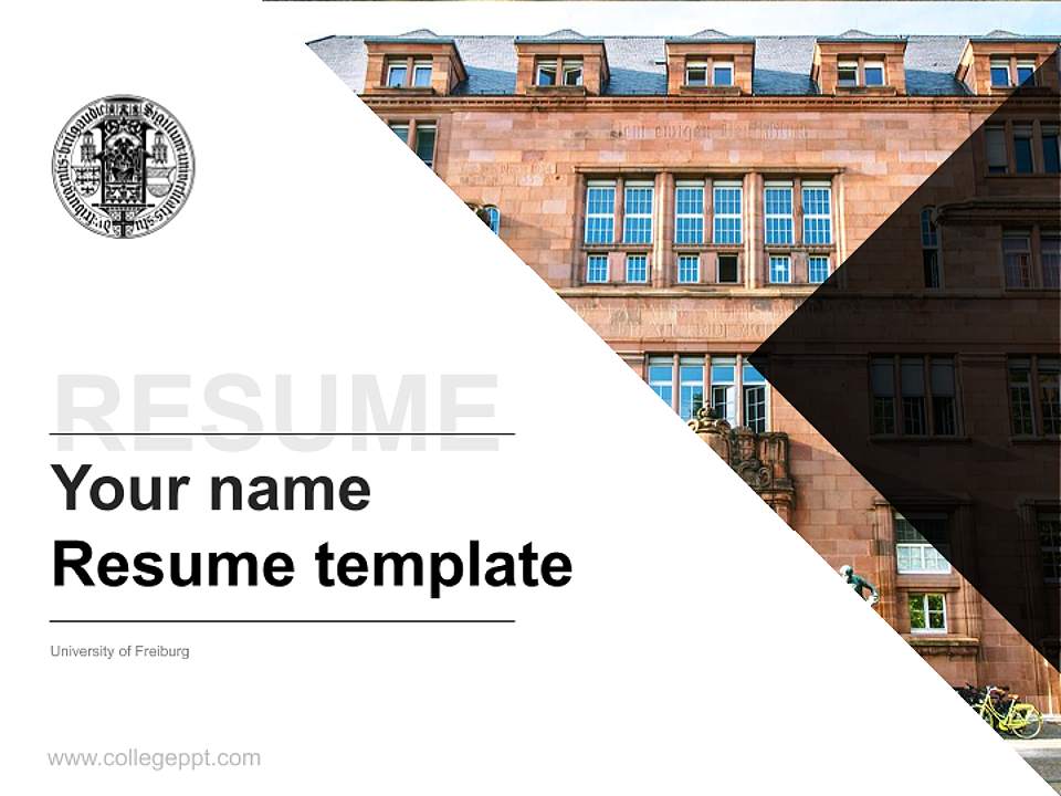 University of Freiburg Resume PPT Template4:3 ratio PPT effect preview image5