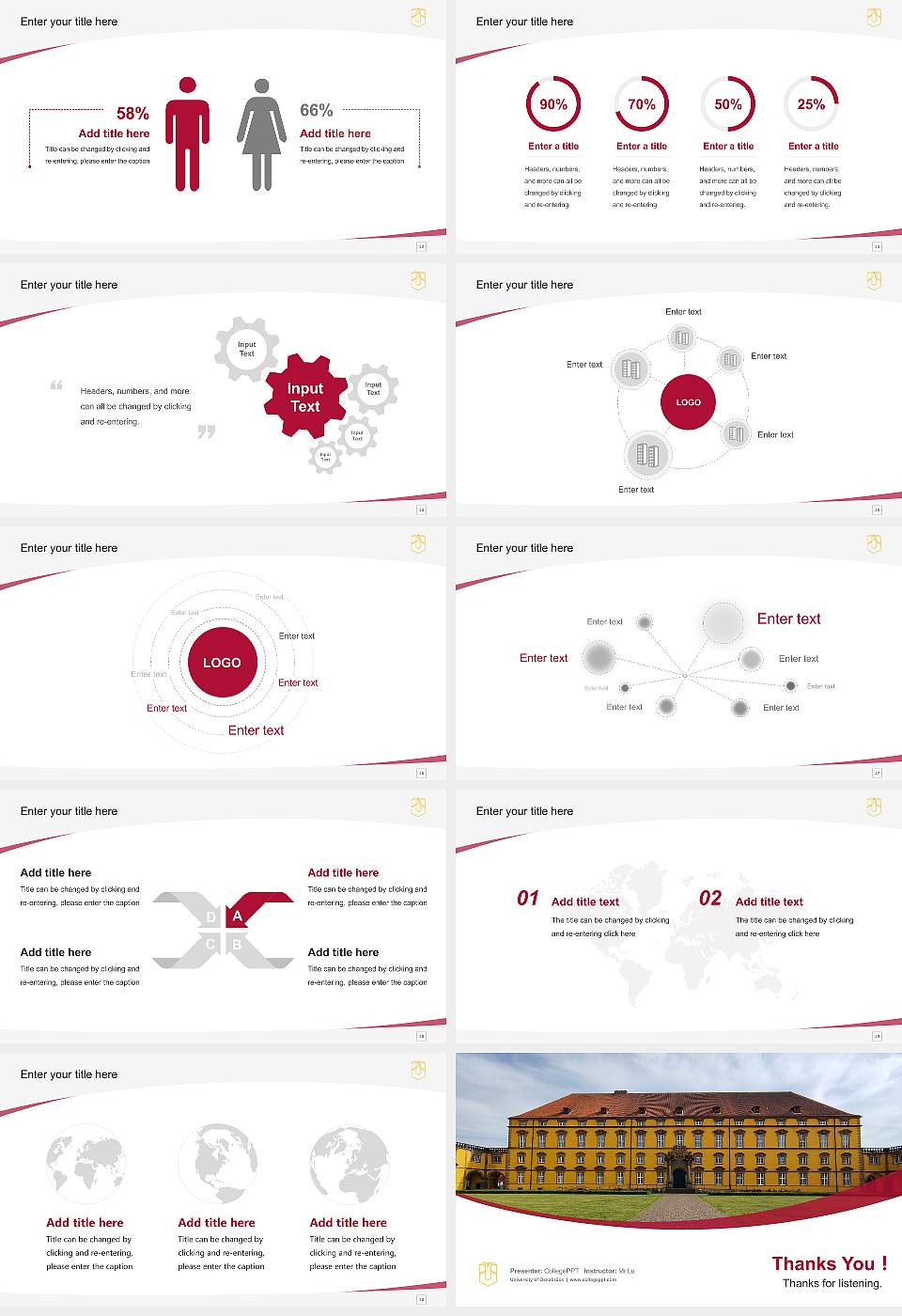 University of Osnabrück Course/Courseware Creation PPT Template16:9 ratio PPT effect preview image4
