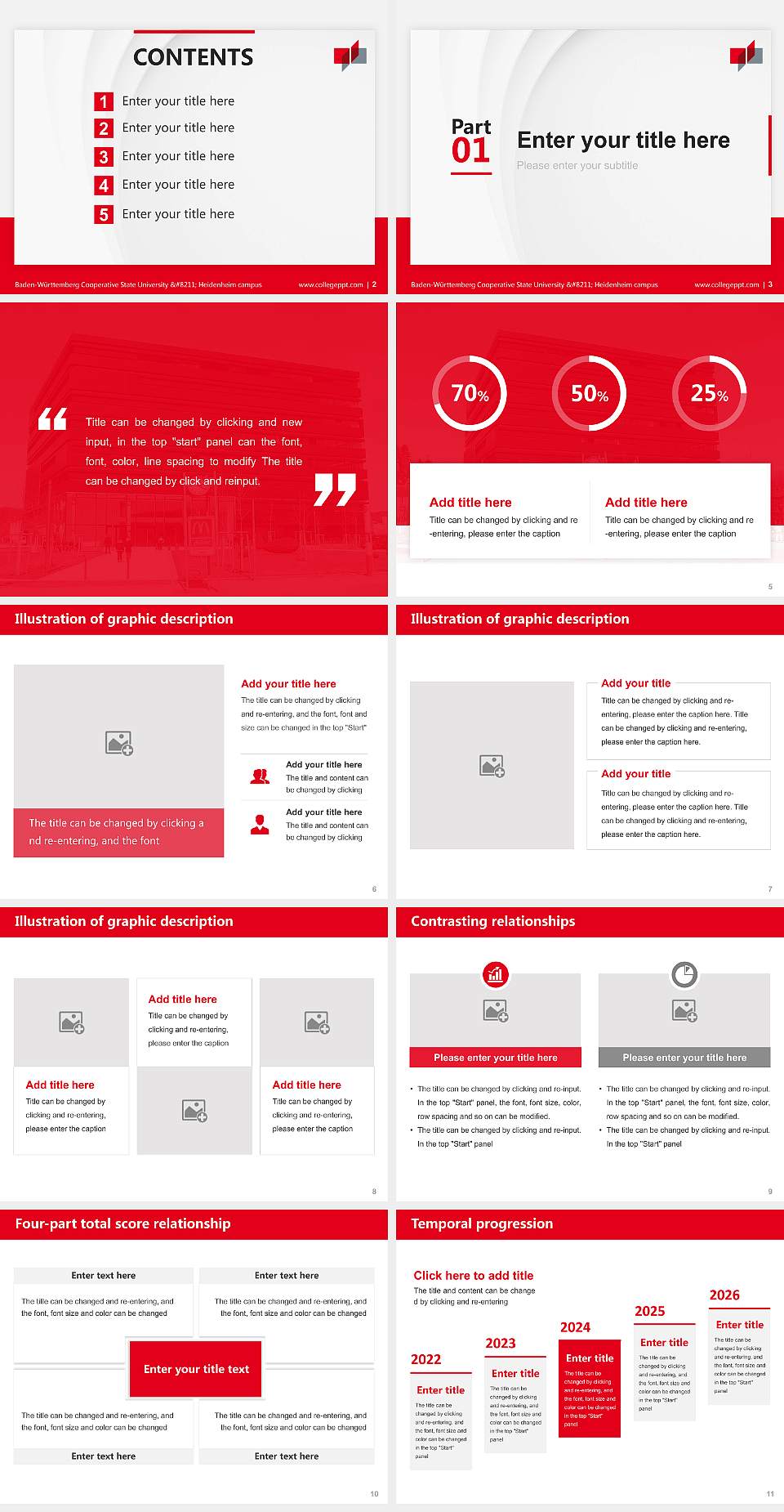 Baden-Württemberg Cooperative State University – Heidenheim campus Thesis Proposal/Graduation Defense PPT Template4:3 ratio PPT effect preview image2