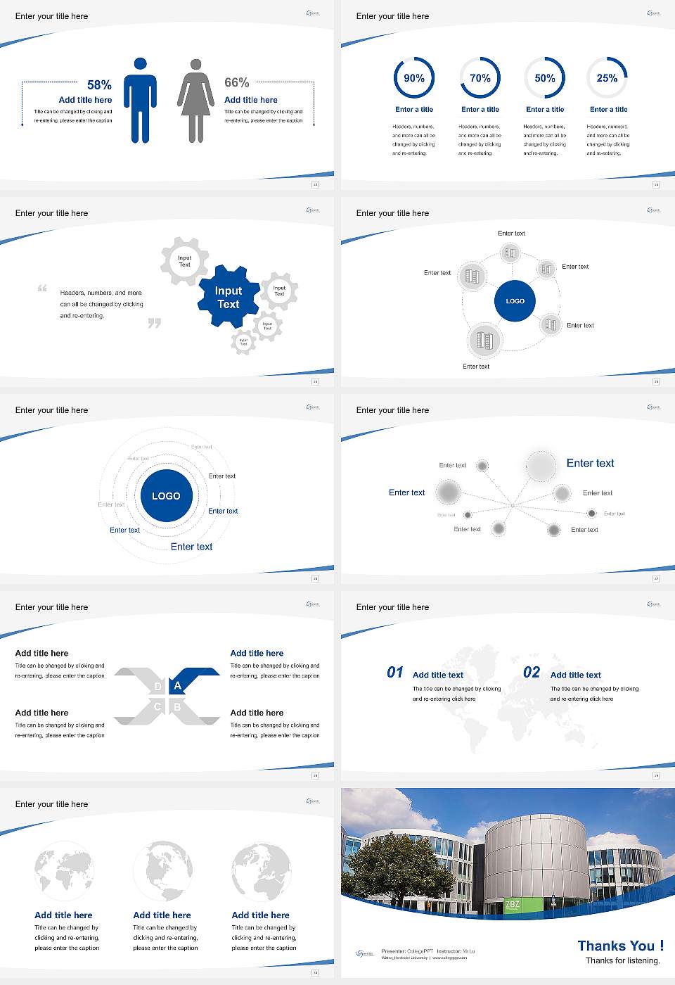 Witten_Herdecke University Course/Courseware Creation PPT Template16:9 ratio PPT effect preview image4