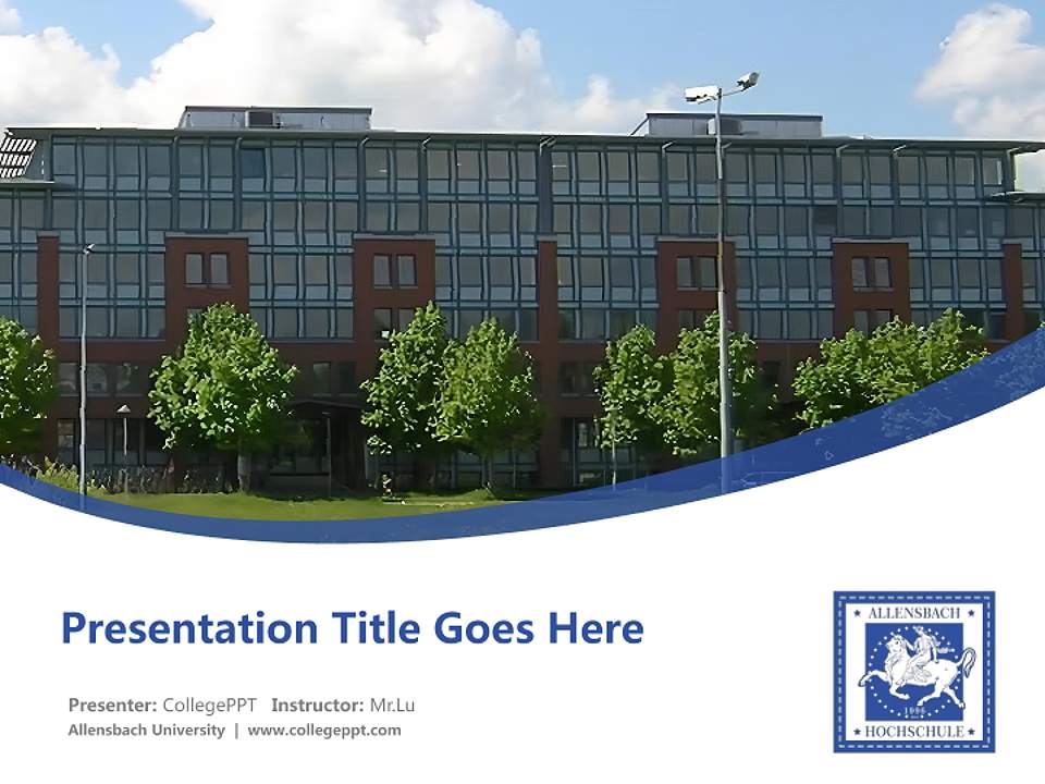 Allensbach University Course/Courseware Creation PPT Template4:3 ratio PPT effect preview image5