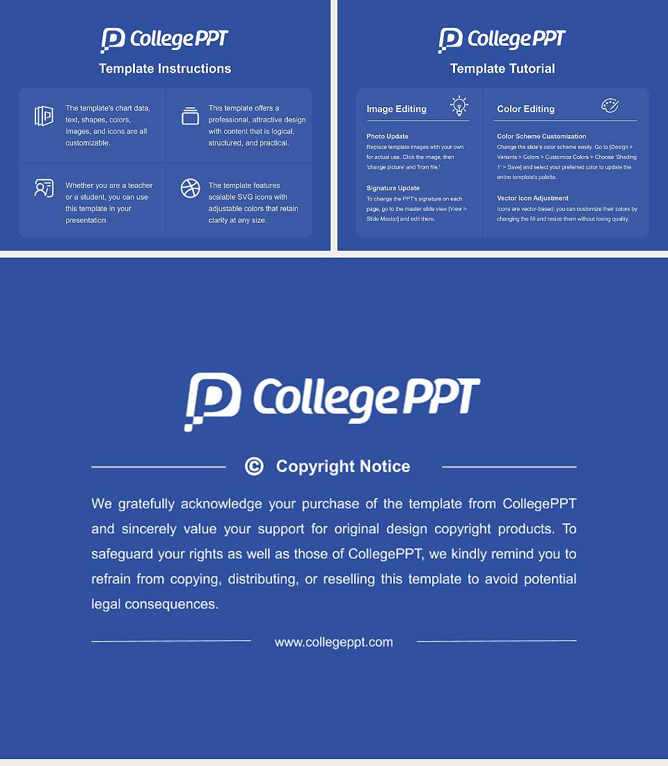 Allensbach University Course/Courseware Creation PPT Template4:3 ratio PPT effect preview image5