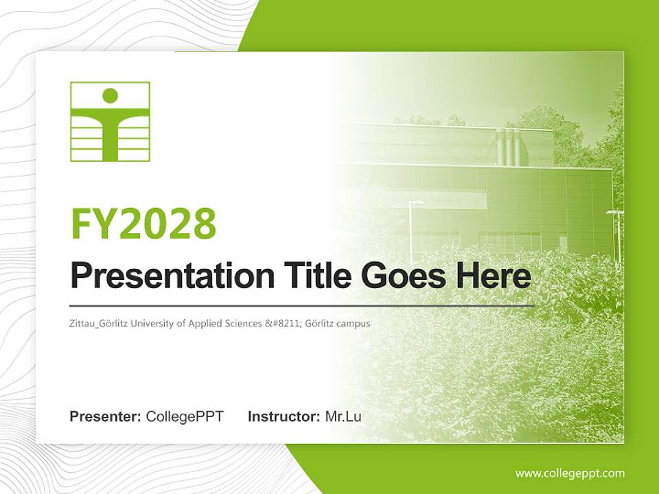 Zittau_Görlitz University of Applied Sciences – Görlitz campus Academic Presentation/Research Findings Report PPT Template4:3 ratio PPT effect preview image5