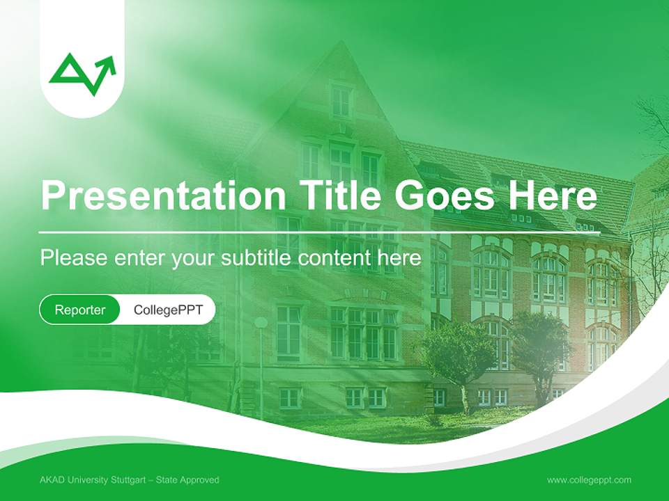 AKAD University Stuttgart – State Approved Lecture Sharing and Networking Event PPT Template4:3 ratio PPT effect preview image4
