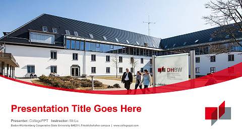 Baden-Württemberg Cooperative State University – Friedrichshafen campus Course/Courseware Creation PPT Template