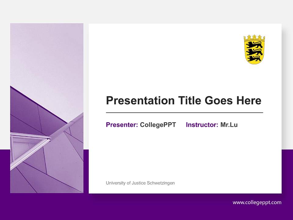 University of Justice Schwetzingen General PPT Template4:3 ratio PPT effect preview image6
