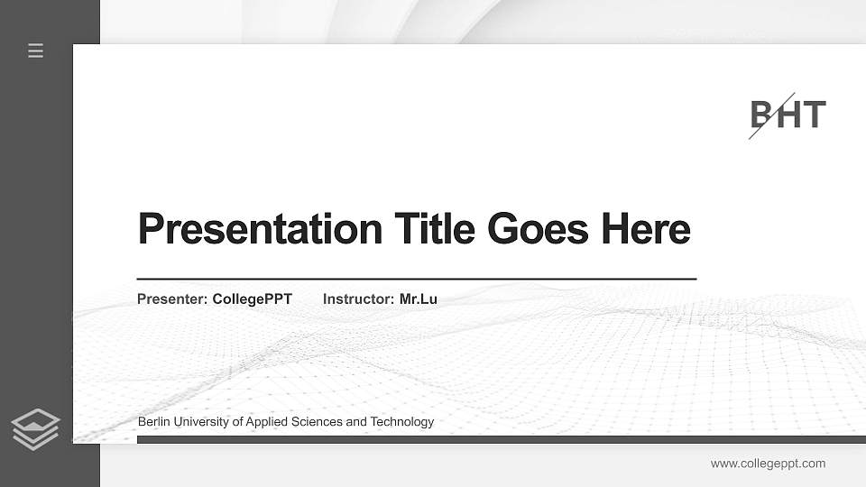 Berlin University of Applied Sciences and Technology Thesis Proposal/Graduation Defense PPT Template16:9 ratio PPT effect preview image