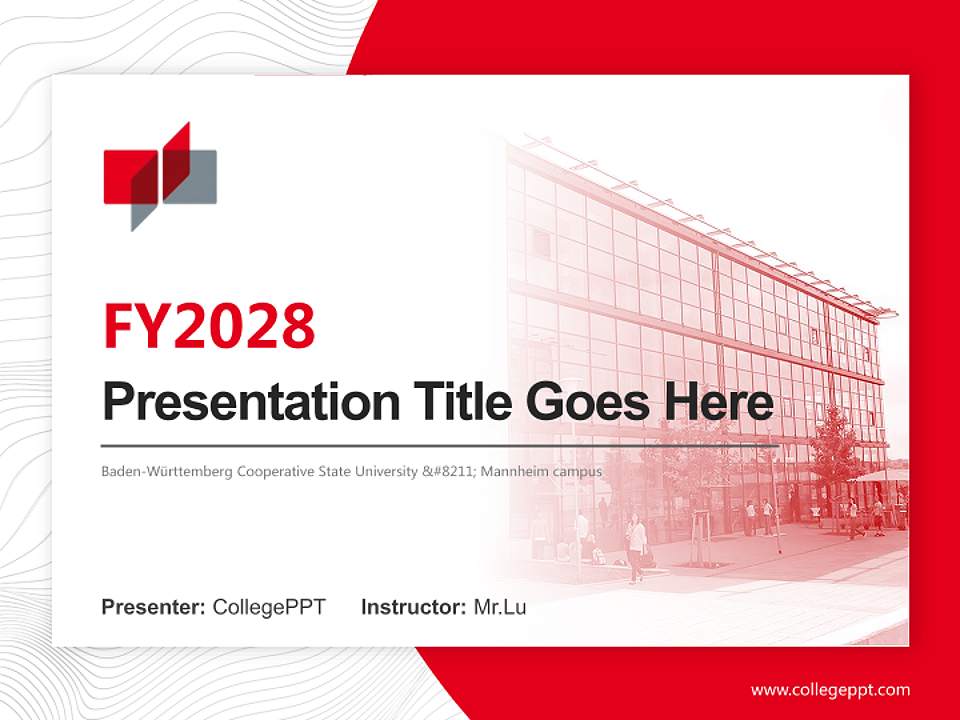 Baden-Württemberg Cooperative State University – Mannheim campus Academic Presentation/Research Findings Report PPT Template4:3 ratio PPT effect preview image5