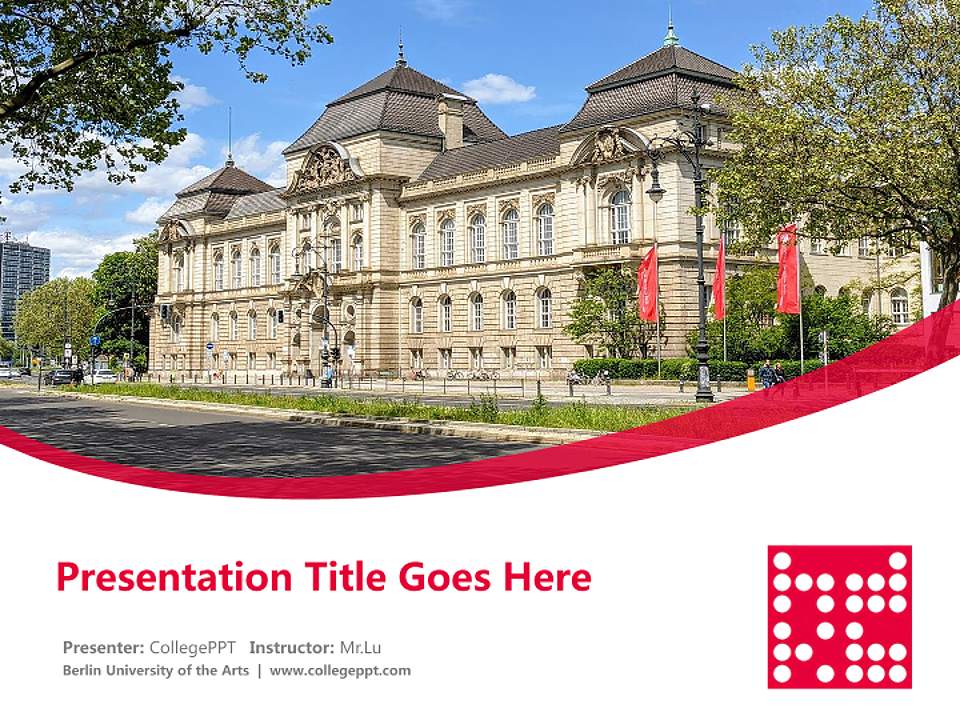 Berlin University of the Arts Course/Courseware Creation PPT Template4:3 ratio PPT effect preview image5