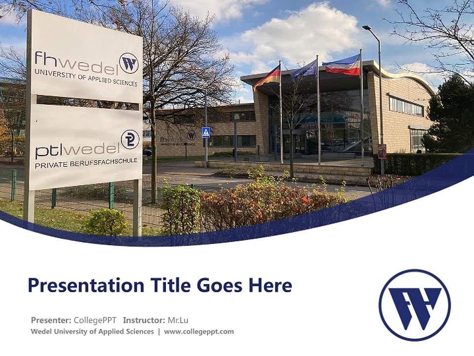 Wedel University of Applied Sciences Course/Courseware Creation PPT Template4:3 ratio PPT effect preview image5