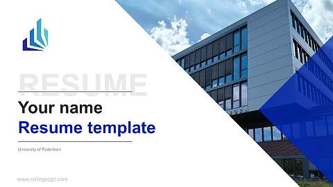 University of Paderborn Resume PPT Template